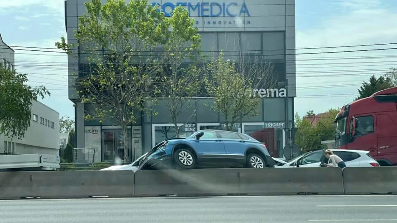 FOTO | Principesa Sofia, implicată într-un accident pe DN1, în localitatea Corbeanca