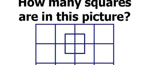 Câte pătrate sunt în această imagine? 92% dintre oameni nu știu răspunsul!