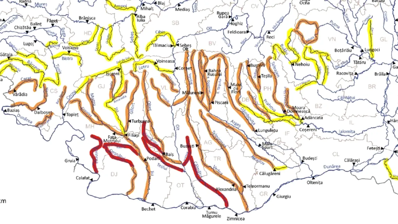 Alertă maximă de inundații. Va ploua cât pentru două luni. Care sunt județele vizate