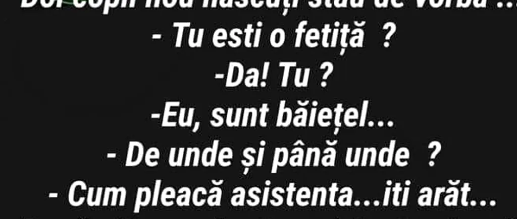 BANCUL ZILEI | Discuție între doi copii nou-născuți