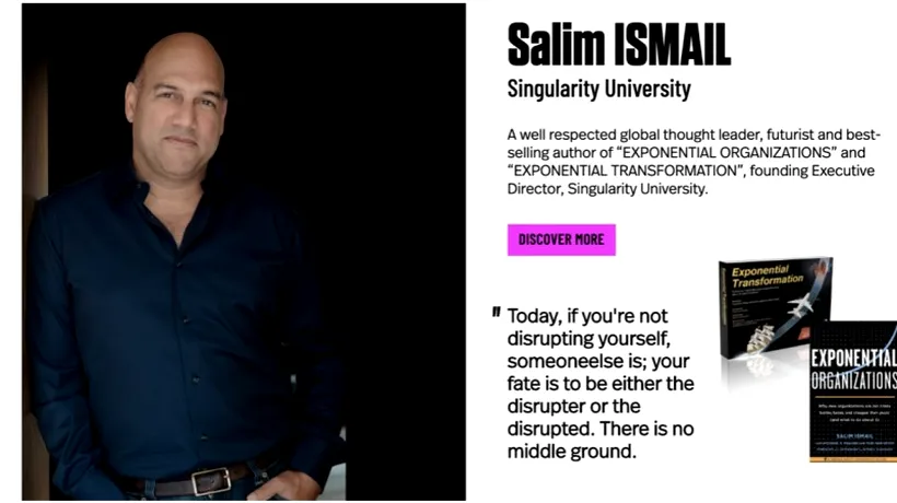  iCEE.fest: UPGRADE 100, Salim Ismail: „Societatea nu este pregătită să trăiască aceste schimbări