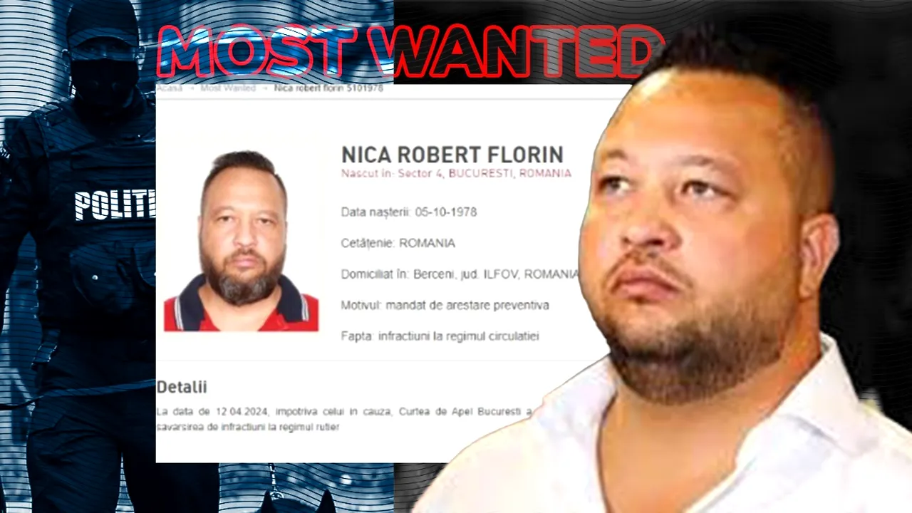 Robert Nica, fostul șef al grupării Sportivilor, pus pe lista celor mai căutați români. Temutul interlop a ajuns „most wanted” pentru niște găinării
