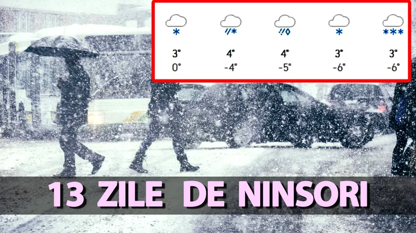 Meteorologii Accuweather anunță 13 zile consecutive de ninsori în România. Pe ce dată vin zăpezile