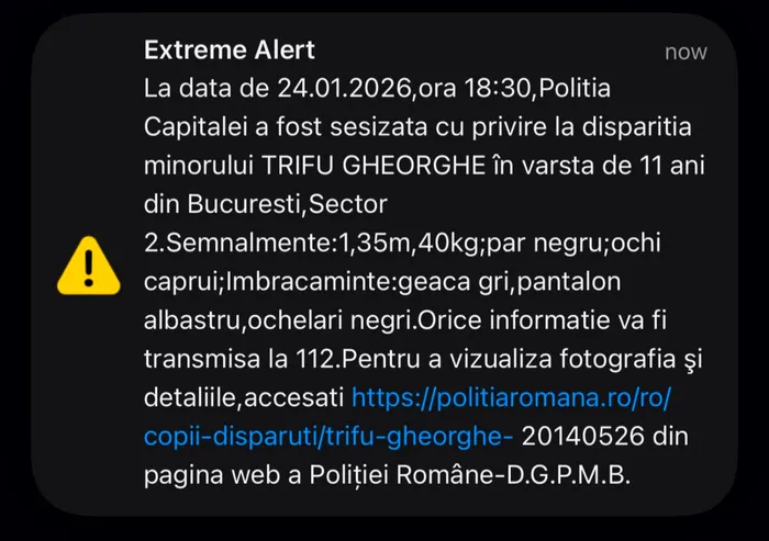 Un copil de 11 ani este dat dispărut de Poliție 