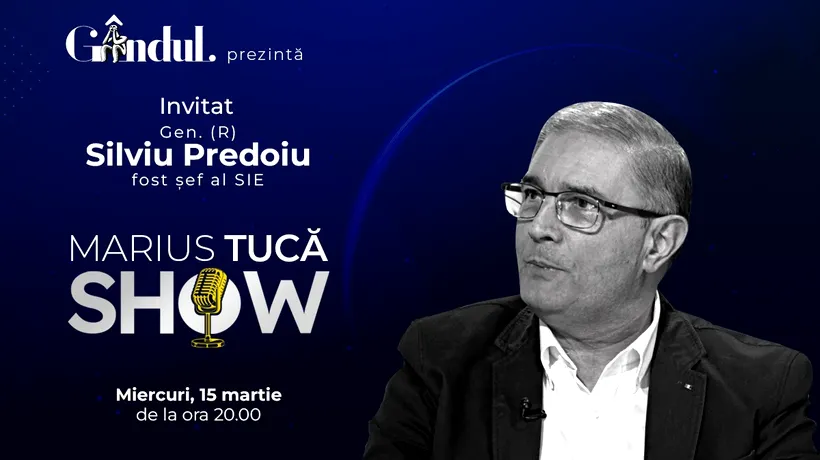 Marius Tucă Show începe miercuri, 15 martie, de la ora 20.00, LIVE pe gândul.ro