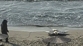 O nouă dronă a fost descoperită în această dimineață pe plaja din Olimp. Dispozitivul avea explozibil și a fost detonat