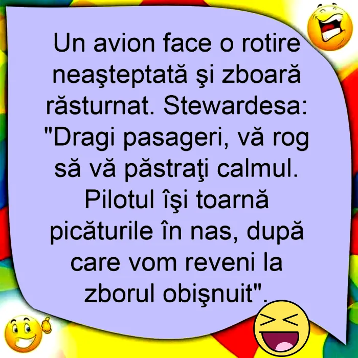 BANCUL ZILEI | Stewardesa și rotirea neașteptată