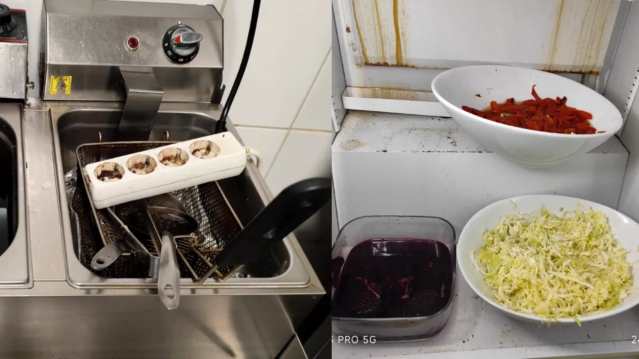 Imagini cu mizeria găsită de inspectorii ANSVSA la grădinița, unde 12 copii au făcut toxiinfecție. Autoritățile au demarat o anchetă