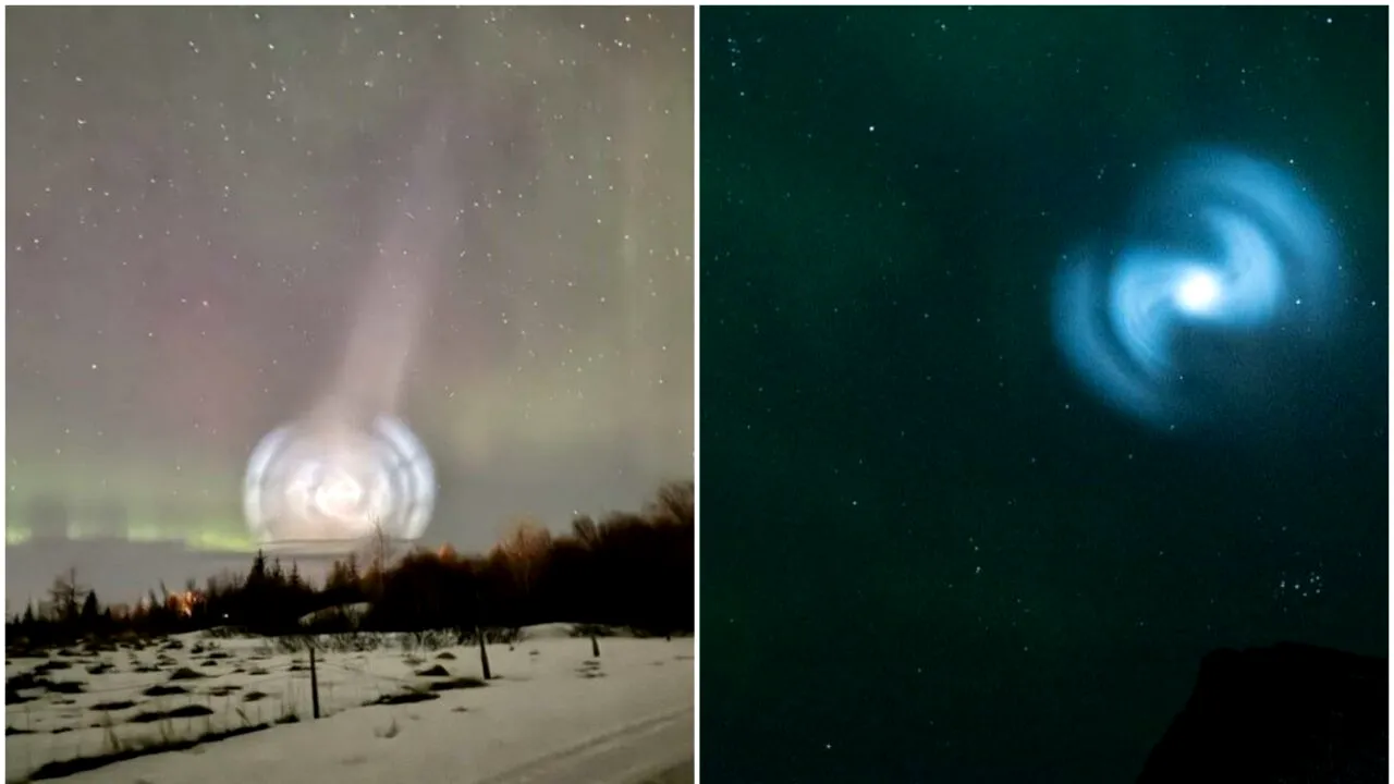 O SPIRALĂ uriaşă a apărut în Norvegia, în timpul aurorei boreale. Oamenii de ştiinţă au explicat fenomenul