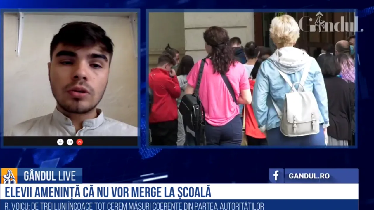 GÂNDUL LIVE. Președintele Consiliului Național al Elevilor, despre regulile de funcționare a școlii în pandemie: „A durat trei luni să avem un set de norme care au oricum multe lacune și sunt pe alocuri chiar incoerente”
