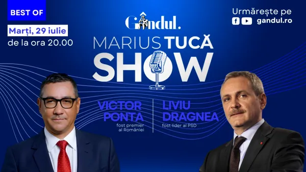 Gândul prezintă Best of Marius Tucă Show – marți, 29 iulie, de la ora 20.00