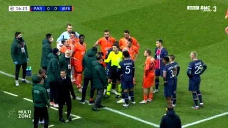 Arbitrul român Sebastian Colțescu a provocat un scandal imens, la meciul PSG - Istanbul Basaksehir din Liga Campionilor, fiind acuzat de rasism. Echipele au ieșit de pe teren (VIDEO)