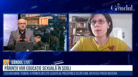 GÂNDUL LIVE. Marinela Panaite, Asociația Dream Project. Marea problemă a modificării legislative privind educația sexuală, accesul restrâs la informații pentru tinerii și copii din mediul rural