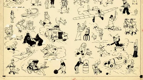 Un desen cu Tintin, vândut cu milioane de euro