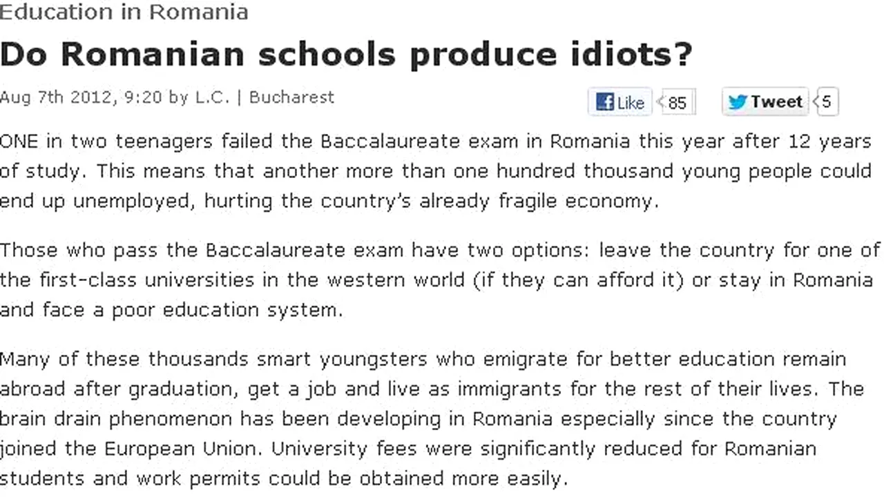 The Economist se întreabă: 