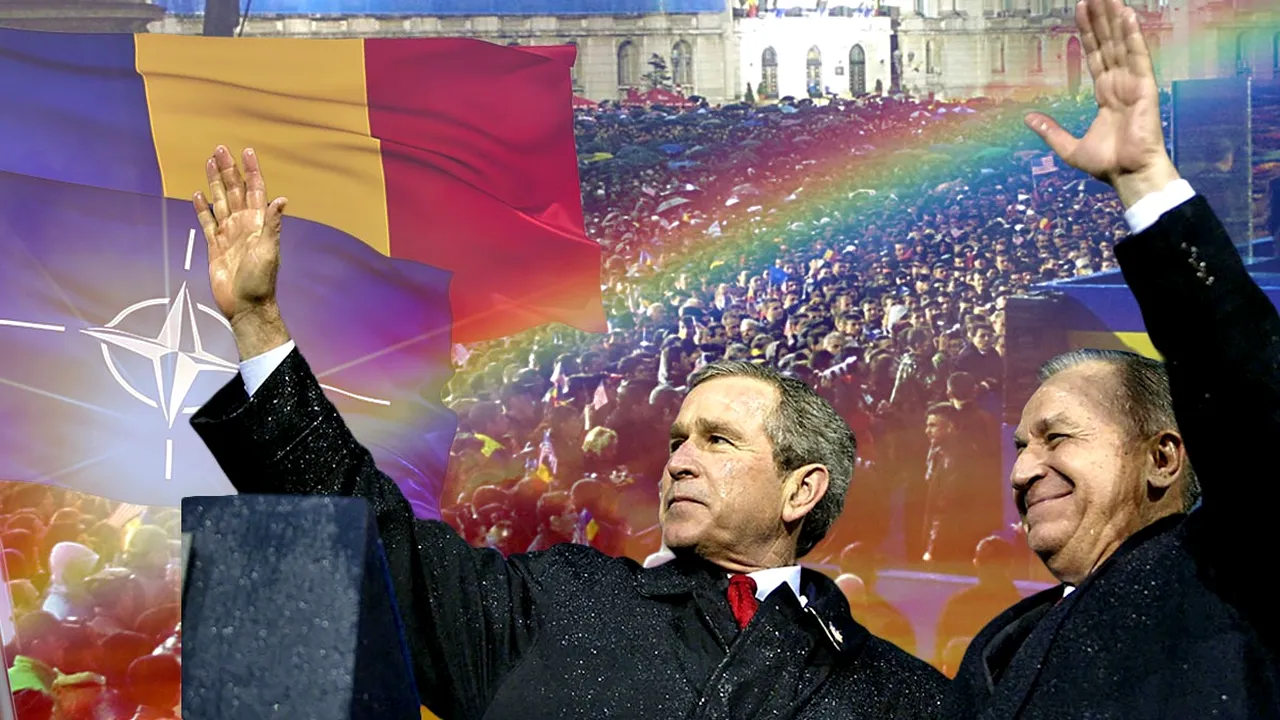 Ion Iliescu, despre vizita memorabilă a președintelui George W. Bush: „CURCUBEUL de la București a marcat intrarea noastră în NATO