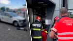 Panică la un mall din Timișoara. Un taximetrist a intrat cu mașina într-un grup de oameni aflați la coadă la o covrigărie