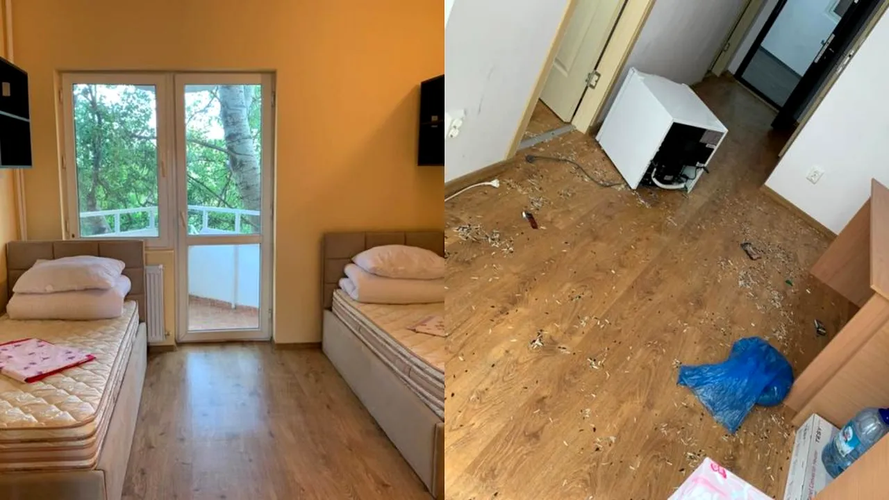 INCREDIBIL. Un centru de carantină din Galați, devastat de români: E un primitivism înfiorător al unor așa-ziși cetățeni! Și-au bătut joc de România - FOTO