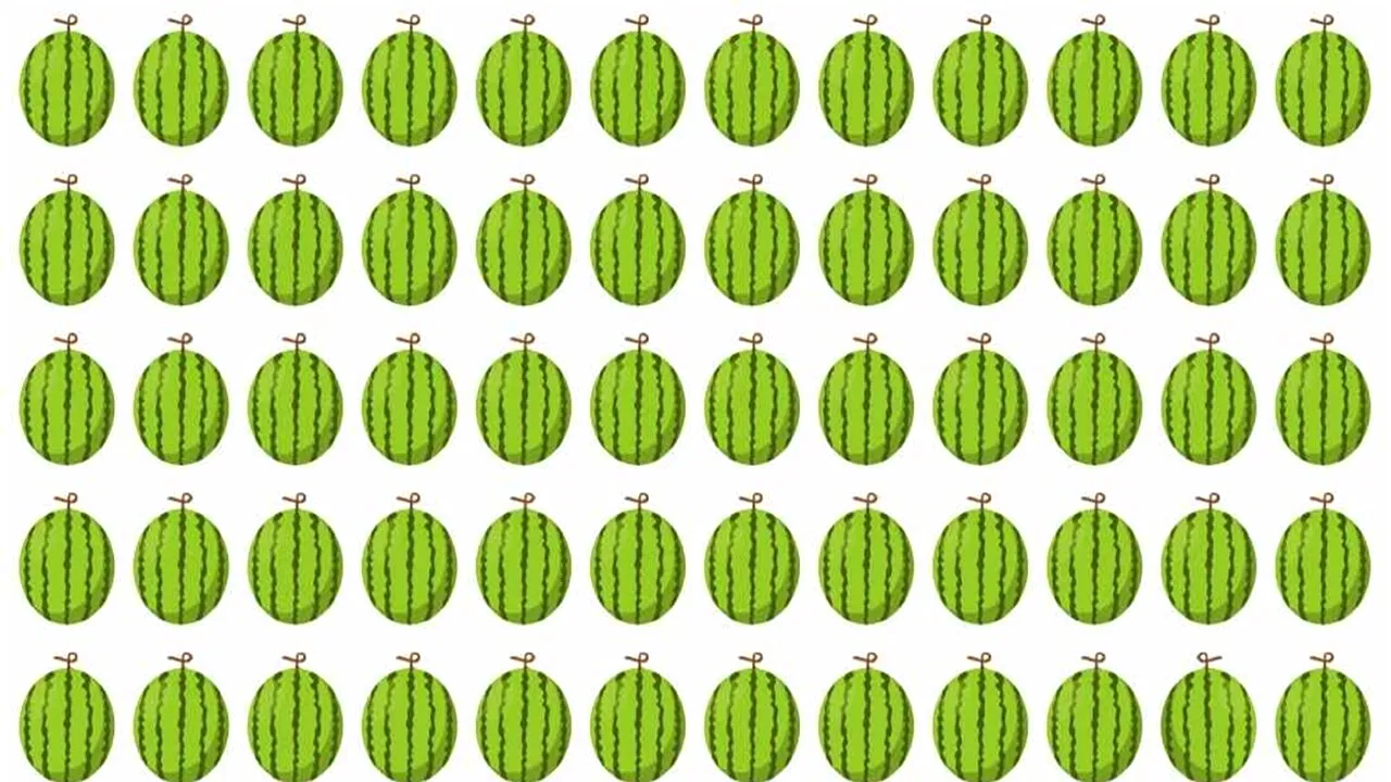 Test de perspicacitate | Un singur pepene este diferit de toți ceilalți. Îl puteți găsi?