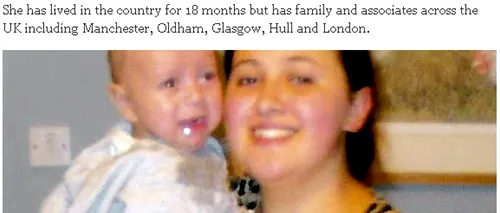 O adolescentă româncă și bebelușul acesteia sunt dispăruți de cinci zile în Marea Britanie
