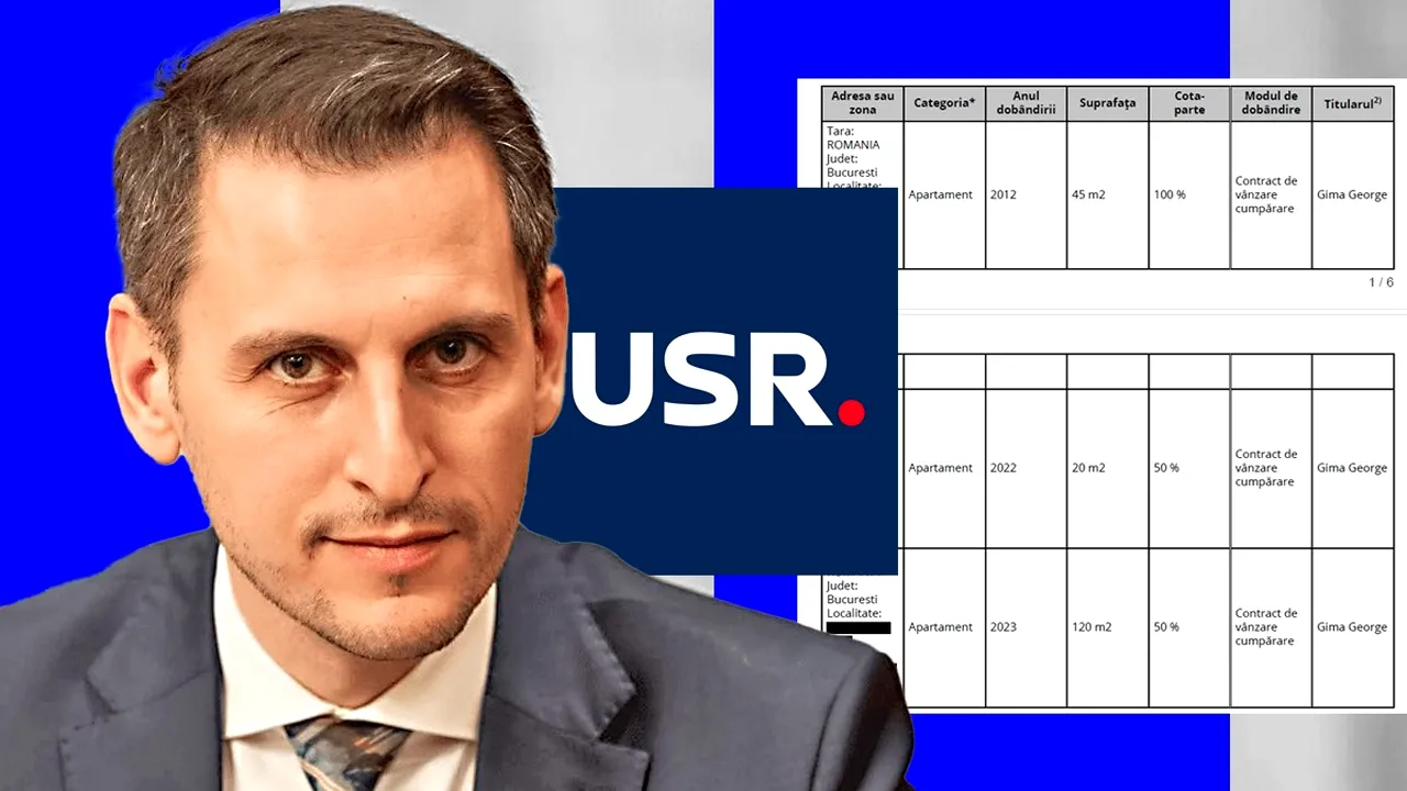 Prins cu 3 apartamente în declarația de avere, „chiriașul” USR George Gima își pune, tardiv, cenușă în cap: „A fost o greșeală, admit asta”
