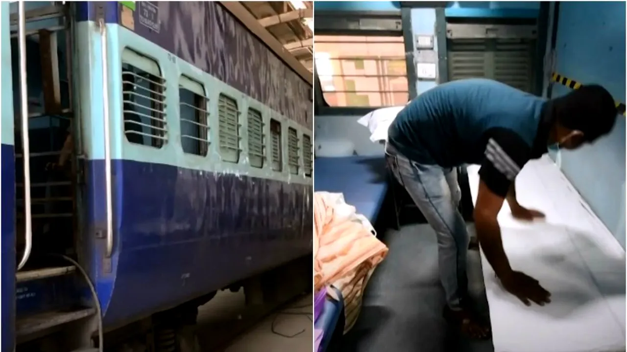 Pandemie. Vagoane de tren, transformate în spital. Cum ajung să fie tratați pacienții COVID-19