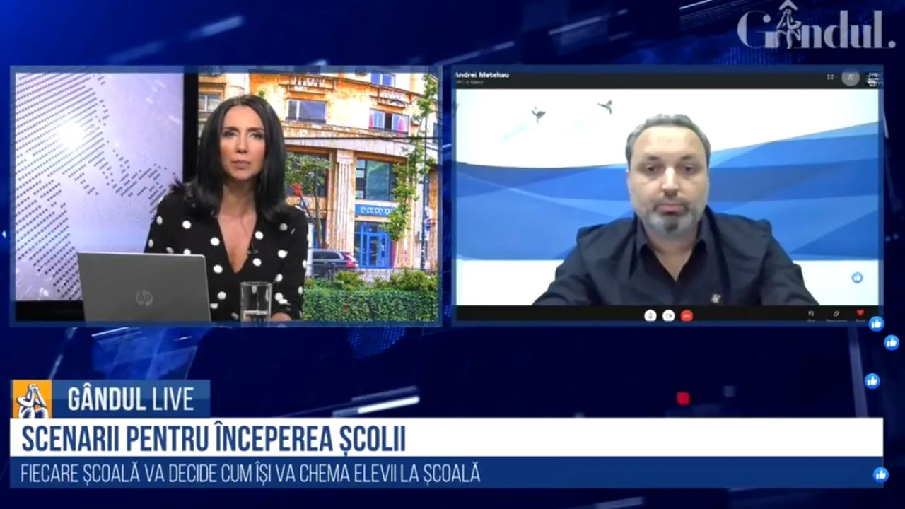 GÂNDUL LIVE. Andrei Metehău, consilier ALDE Sector 2: Scenariile privind începerea școlii sunt vage / Am observat, totuși, o descentralizare în ultima vreme