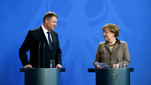 Iohannis, la Berlin. Merkel: „Vom vorbi cu partenerii noștri europeni despre aderarea României la Schengen