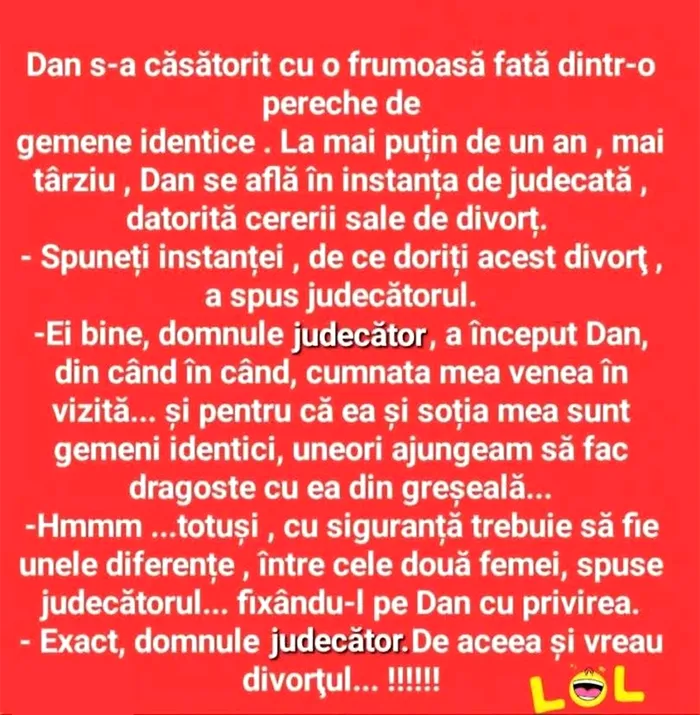 Bancul de duminică  Dan și gemenele