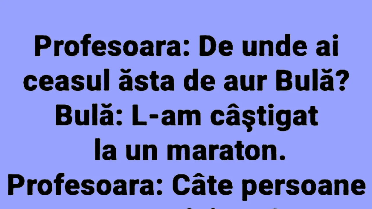 BANC | Bulă, maratonul și ceasul de aur