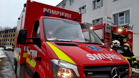 Incendiu la Spitalul de Psihiatrie din Cavnic. Au fost evacuate 71 de persoane (FOTO + VIDEO)