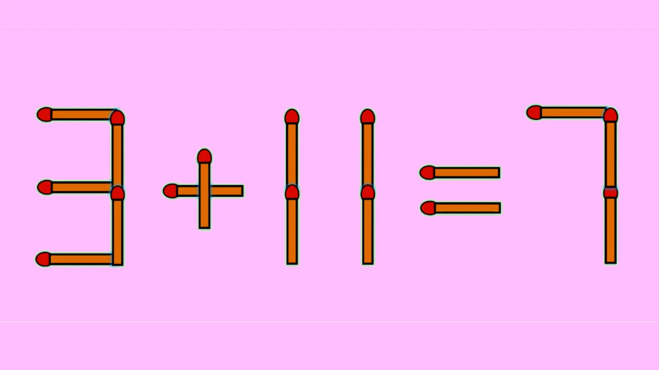 Test de inteligență | Mutați un singur chibrit, pentru a transforma 3 + 11 = 7 într-o egalitate corectă