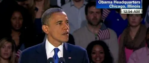 Amănuntul care a eclipsat discursul de victorie al lui Obama. VIDEO 