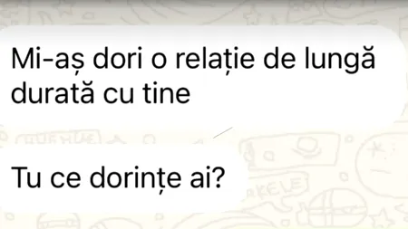 BANC | „Mi-aș dori o relație de lungă durată cu tine”