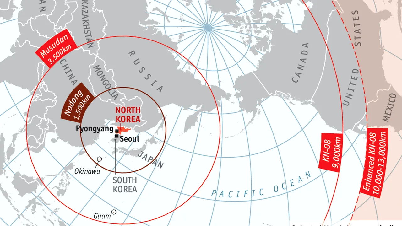 În câte minute ajunge o rachetă din Coreea de Nord pe Insula Guam. Autoritățile americane sunt în alertă