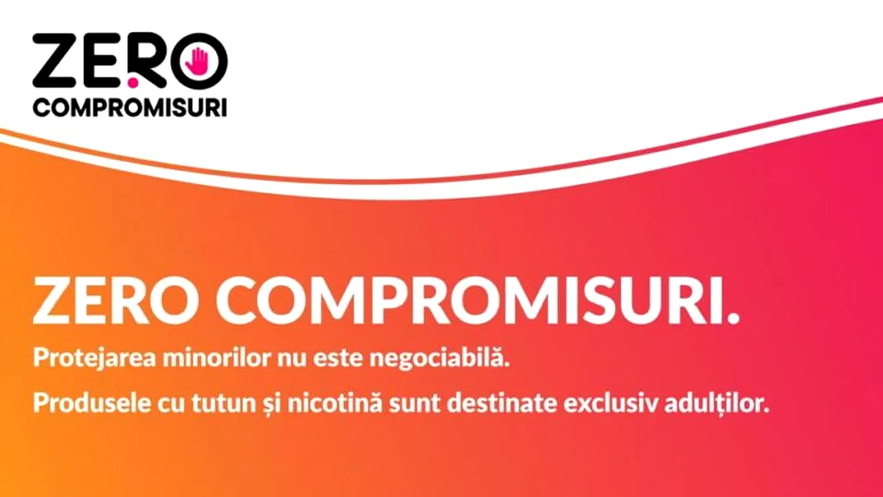 Comunicat: ZERO COMPROMISURI: o campanie pentru prevenirea accesului minorilor la produse din tutun și nicotină