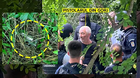 FOTO & VIDEO | Pistolarul din Gorj a fost prins. Bărbatul care l-a împușcat pe partenerul fostei sale soţii va fi condus la audieri