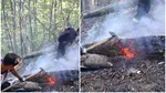 Incendiile de vegetație au cuprins mai multe zone din Hunedoara. Ministerul Afacerilor Interne a intervenit cu un elicopter Black Hawk
