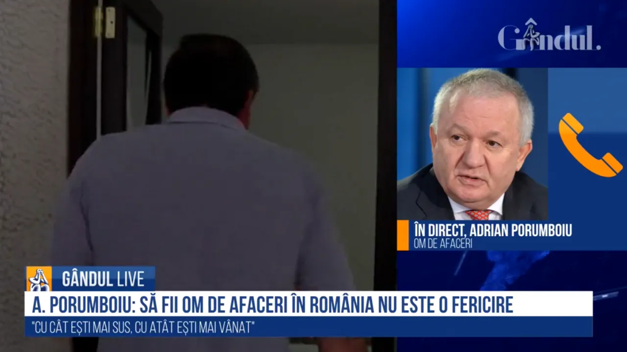 GÂNDUL LIVE. Adrian Porumboiu: „Sunt în stare să îți distrugă afacerea, dacă nu le dai...” / „Categoric există o dublă măsură”