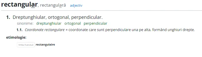 Ce înseamnă rectangular?