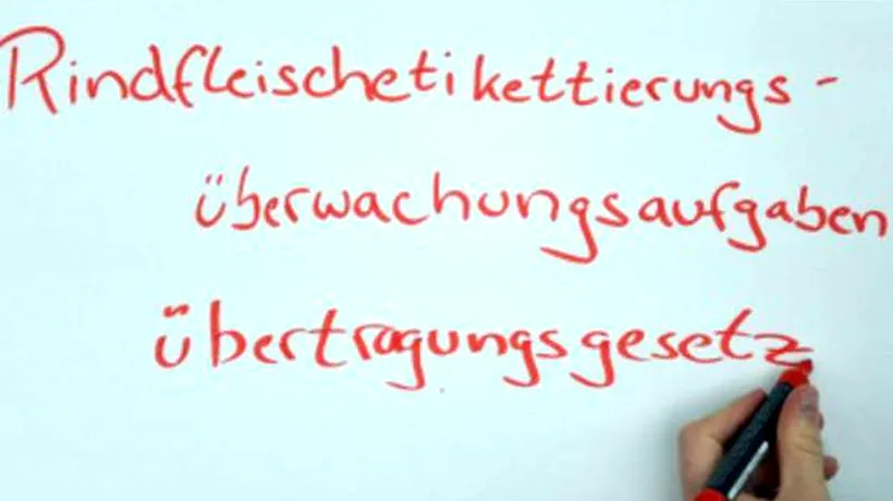 Germanii renunță la cel mai lung cuvânt din vocabularul lor, după o schimbare a legislației europene. Cum se scrie cuvântul de 63 de litere