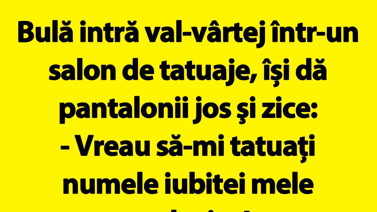 BANC | Tatuajul special al lui Bulă