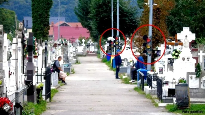 Primăria Piatra Neamț a montat semafoare la intersecțiile din cimitir! Care a fost motivul pentru această schimbare