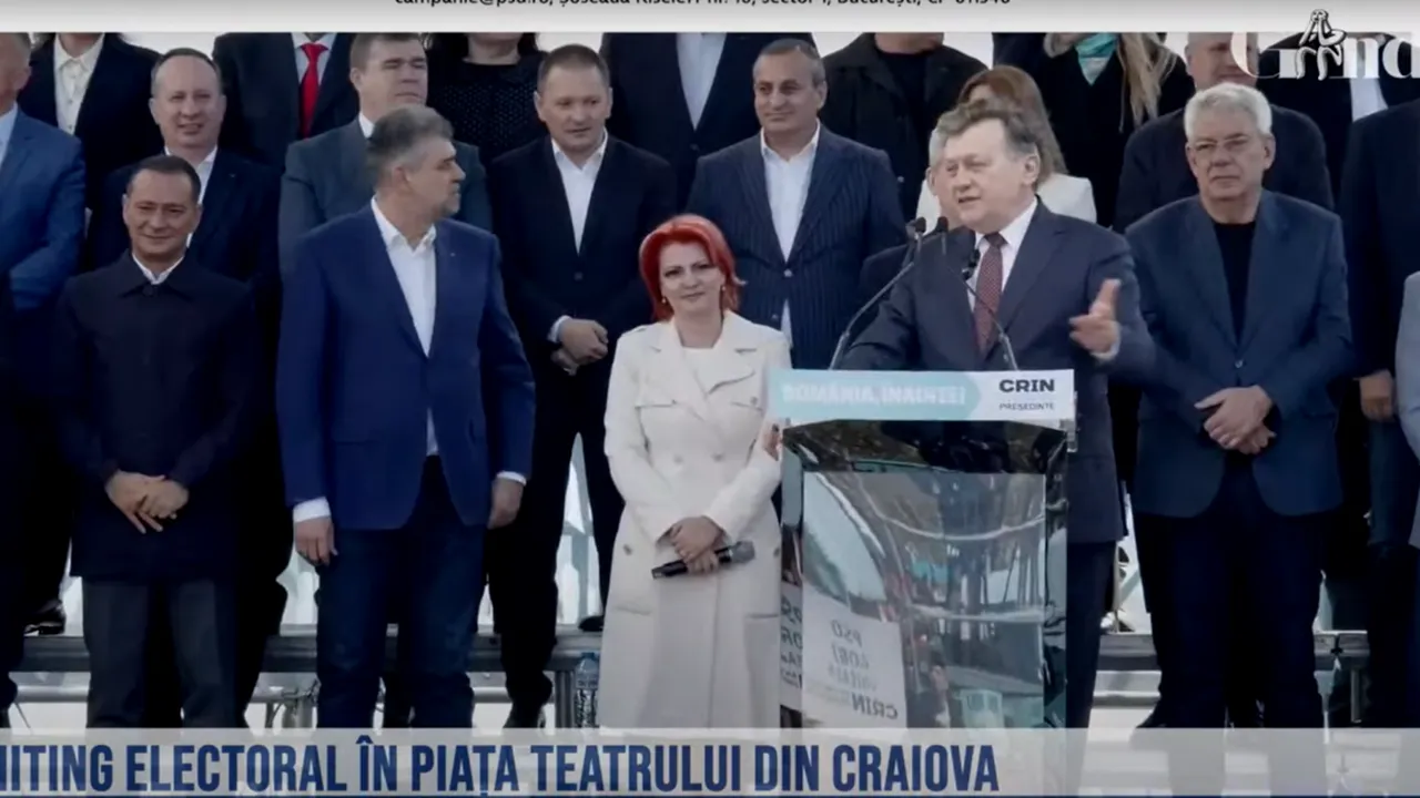 Marcel Ciolacu și Crin Antonescu, miting electoral în inima Olteniei / „Avem nevoie de un PREȘEDINTE, nu de un lider de galerie”
