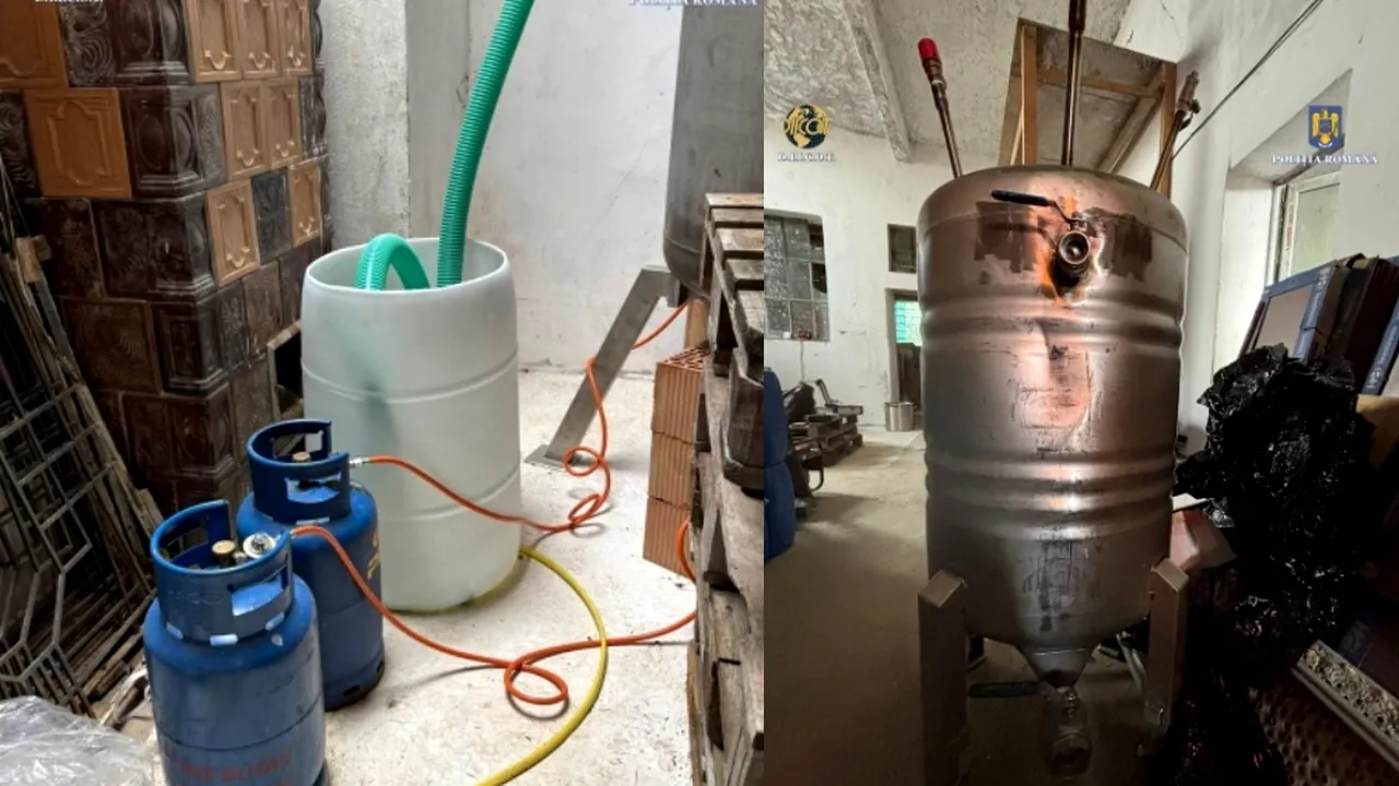 LABORATOR uriaș pentru producția de droguri sintetice, descoperit într-un depozit din Brașov. Autoritățile au reținut două persoane