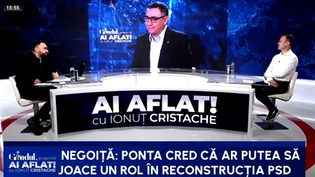 Robert Negoiță: Victor Ponta ar putea să joace un rol în PSD în perioada de reconstrucție, dar e puțin EGOIST