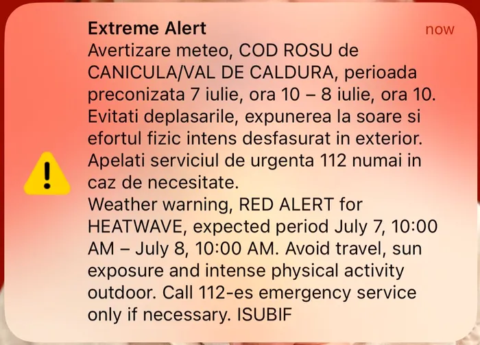Cod ROȘU de caniculă. România se topește la peste 40 de grade.