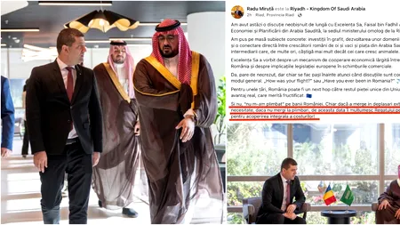 Ministrul Miruță se autodenunță. Recunoaște că a fost în Arabia Saudită pe banii „arabilor” ca să discute despre investițiile lor în România. Promite să dezvolte domenii schiabile cu banii lor