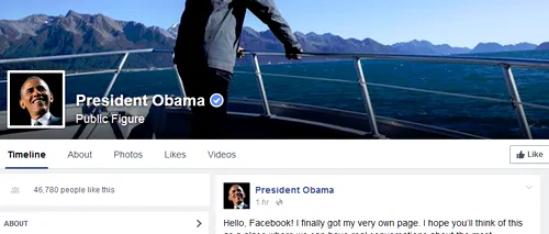 Barack Obama are, în sfârșit, propria pagină pe Facebook