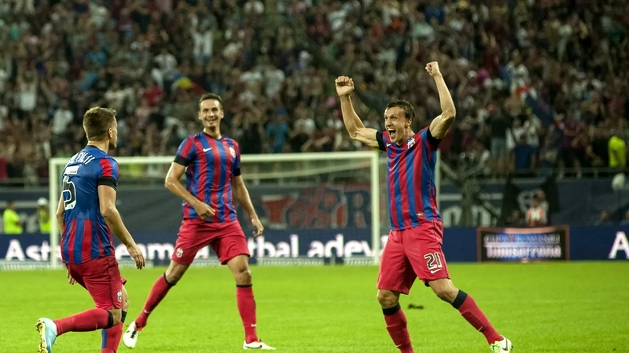 Steaua - Vardar și Levadia - Pandurii, meciurile zilei pentru români în Europa